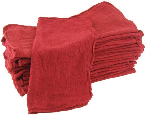 Hmf Shop Towels Red-Commercial/Industrial B Grade -500 Piece Box -New 100% Cotton