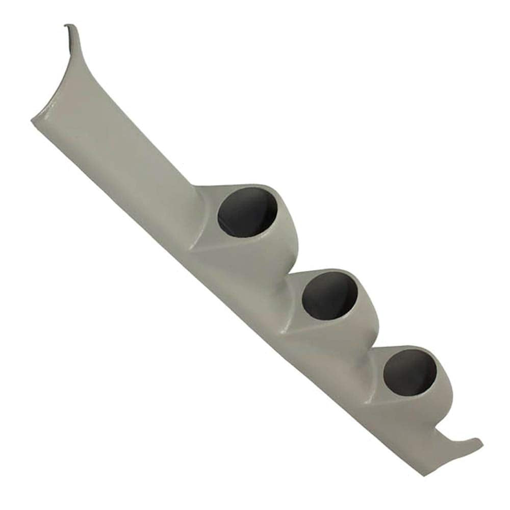 GlowShift Gray Triple Pillar Gauge Pod Compatible with Honda Civic 1996-2000 - Factory Color Matched - ABS Plastic - Mounts (3) 