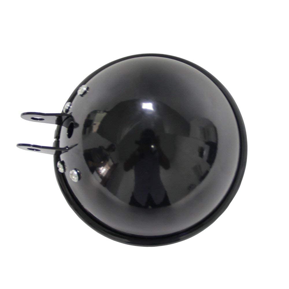 Autokun 5.75 Headlight Light Bucket Housing Trim Ring - Black for Motorcycle
