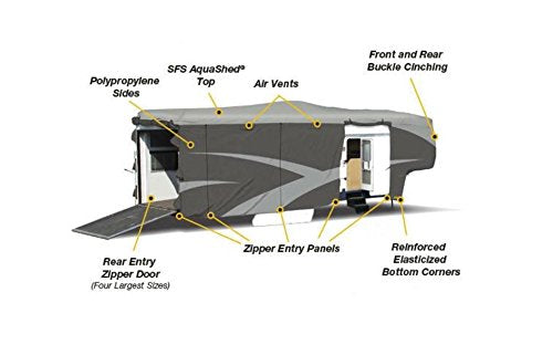 Adco 52257 Designer Series Sfs Aqua Shed 5Th Wheel Rv Cover - 37'1 - 40' ,Gray