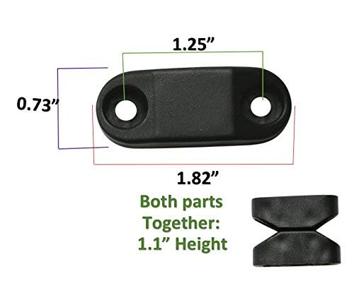 H. Bowes #1 Strongest - Rv & Trailer Magnetic Door/Baggage Door Catch Camper Black Plastic (2-Pair)