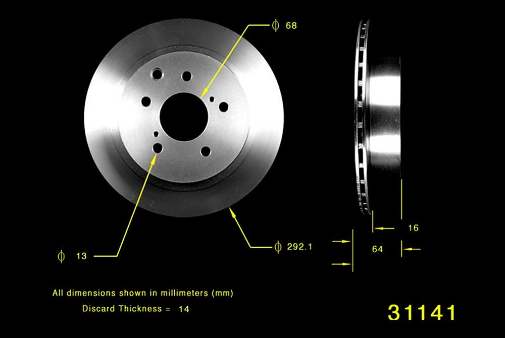 Bendix Premium Prt1787 Rear Brake Rotor For Infiniti J30 1997-1993, Q45 2001-1997