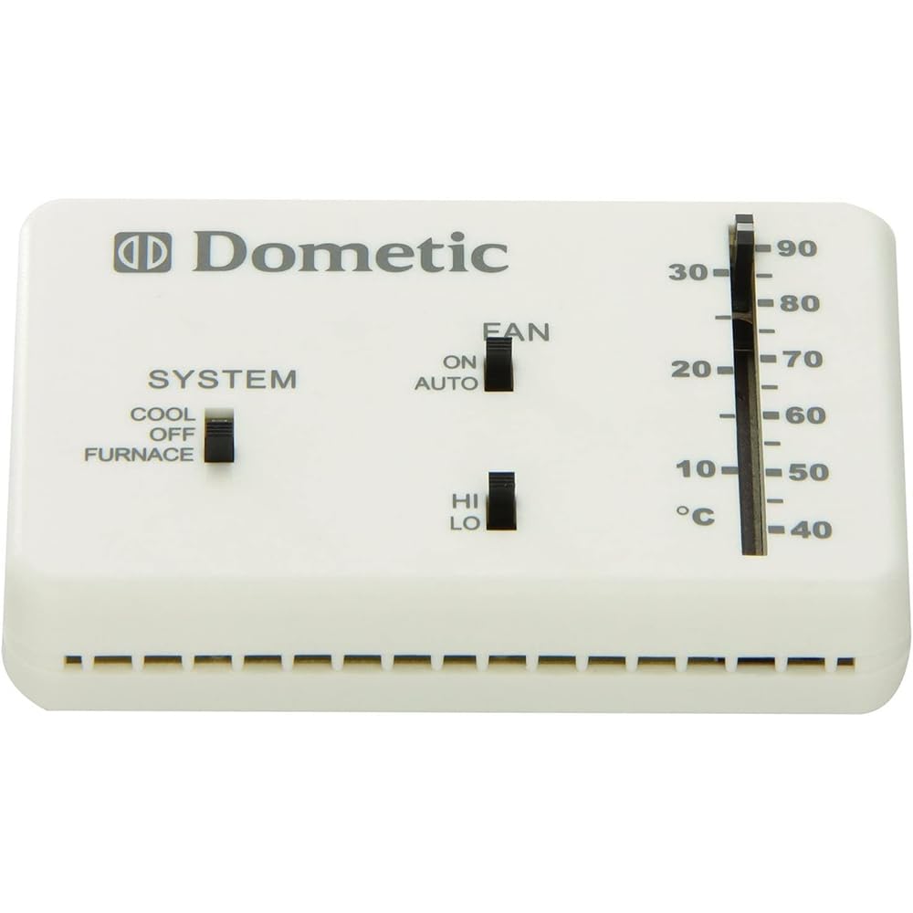 Dometic 3106995.032 Rv Analog Thermostat (Cool Only/Furnace), White
