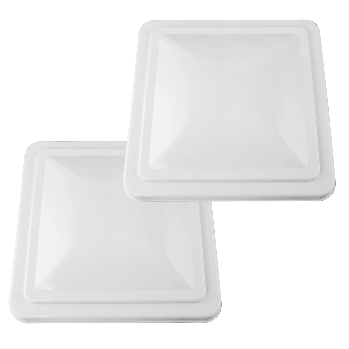 caqeg 2 Pack 14 '' Universal Roof Vent Cover Vent Lid Replacement for RV, Trailer, Camper, Motorhome Roof Vent Cover White