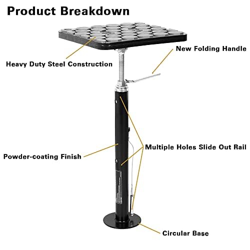 Weize Rv Patio Supports, Support To Toy Hauler Patios, And Flat Bottom Slide-Outs, 1000Lb Capacity Each, Adjustment 22-Inches To 48-Inches