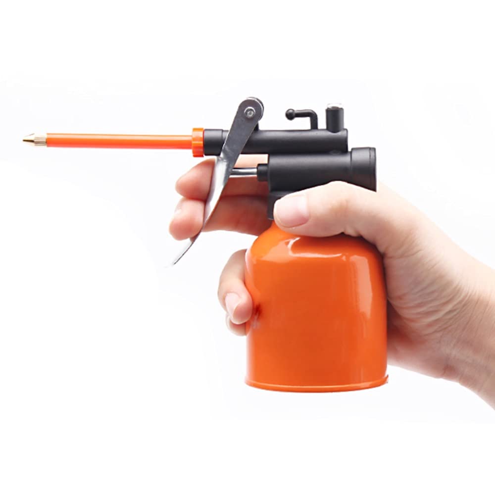 Usunrise 250Ml Metal Oil Can With Rigid & Flexible Spouts (Oranger)