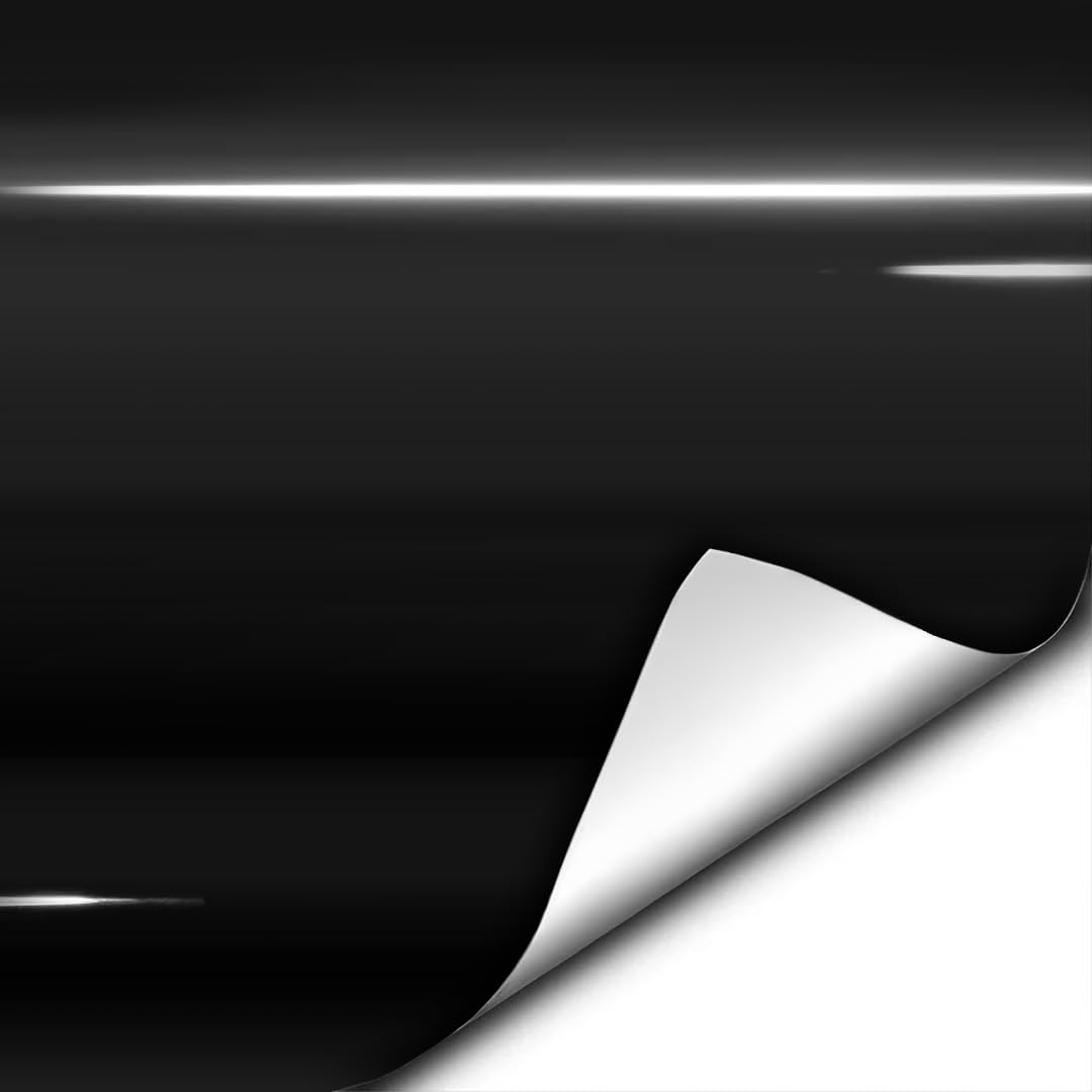 Vvivid Gloss Black Vinyl Wrap Adhesive Film Air Release Decal Sheet 75Ft X 5Ft