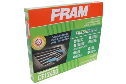 Fram Fresh Breeze Cabin Air Filter Replacement With Arm & Hammer Baking Soda And Activated Carbon, Cf12450, 2 Year Protection, E
