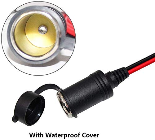 Sparking 5Ft 12V Female Car Cigarette Lighter Socket Extension Cord With Battery Alligator Clips Car Battery Clip-On Extension C