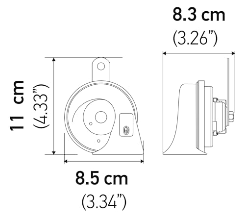 Hella 012010801 Blue Trumpet Horn Kit, 12 V, 400/500 Hz (Universal Fit)