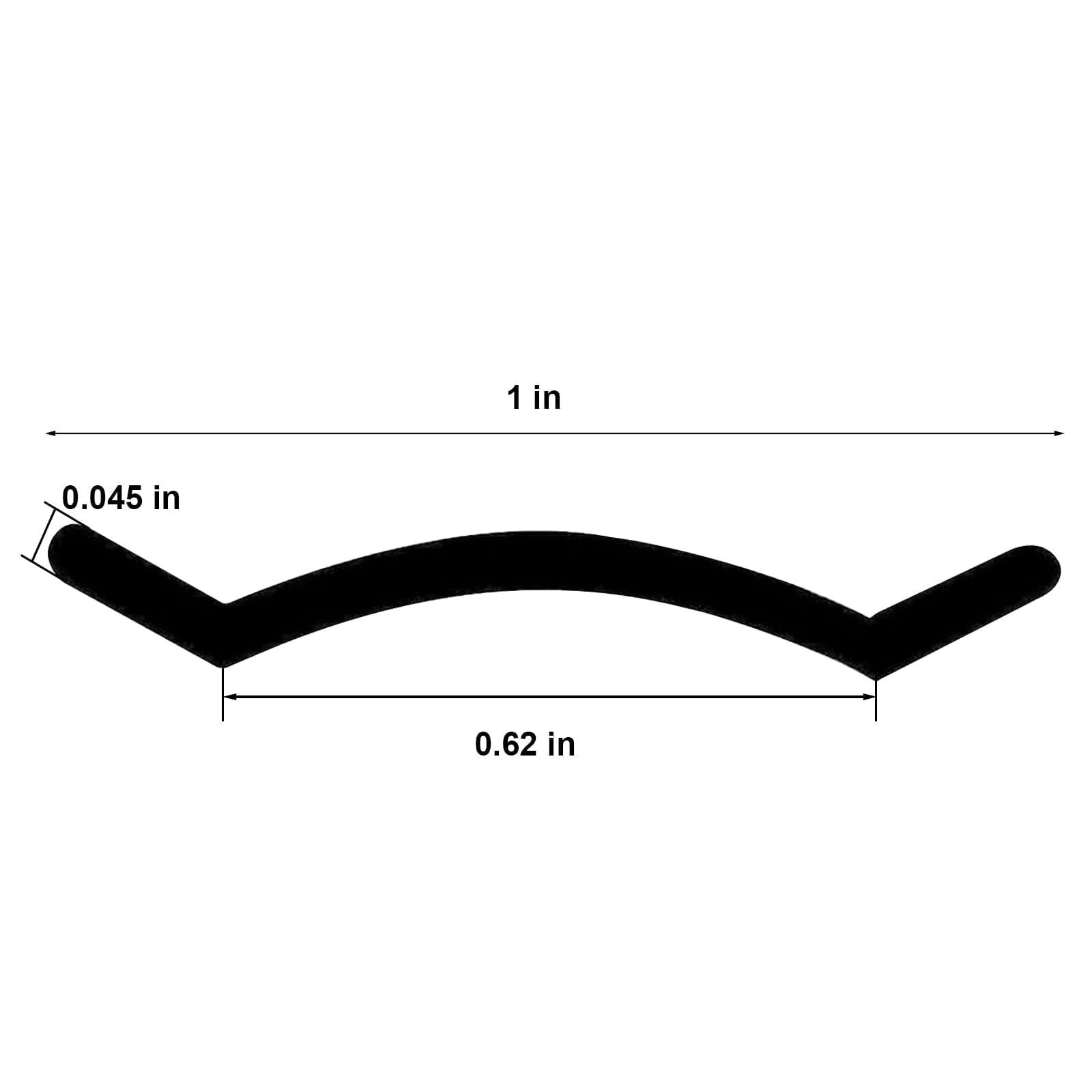 1'' Black Vinyl Trim Molding Screw Cover Rv Boat Camper Travel Trailer (25 Ft)