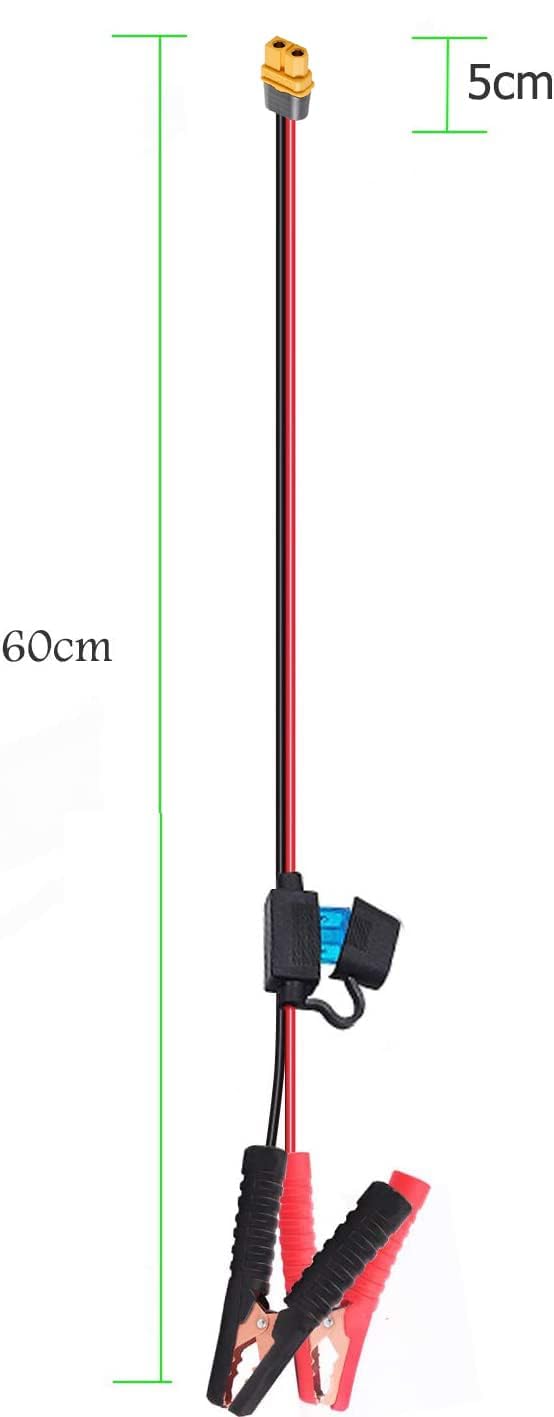 Yetor 10Awg Alligator Clips,Xt60 Quick Release Adapter To Alligator Clips With 2Ft,Battery Alligator Clips Clamp To Xt60 Extensi