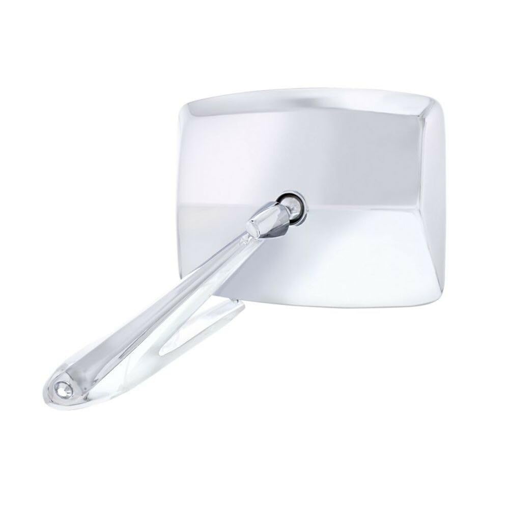 United Pacific 110735 Chrome Plated Exterior Mirror for 1966-77 Ford Bronco & 1967-79 Truck, Diecast Construction – Driver Side – ONE Mirror