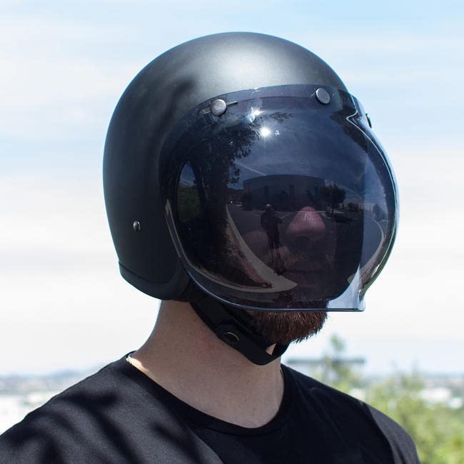Biltwell Bubble Shield Smoke - Anti-Fog, Scratch Resistant, Uv/A Uv/B Resistant