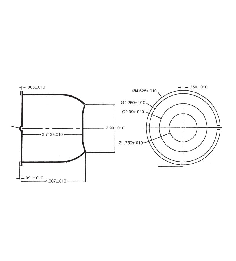 4 White Trailer Wheel Hub Center Cap 4.25'' Diameter Travel Trailer, Camper Rv