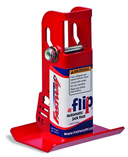 Fastway Flip 88-00-4500 Trailer Tongue Automatic Fold-Up Jack Foot Plate For 2 1/4'' Jacks-4'' Extension (2-Inch Inner Jack Tube