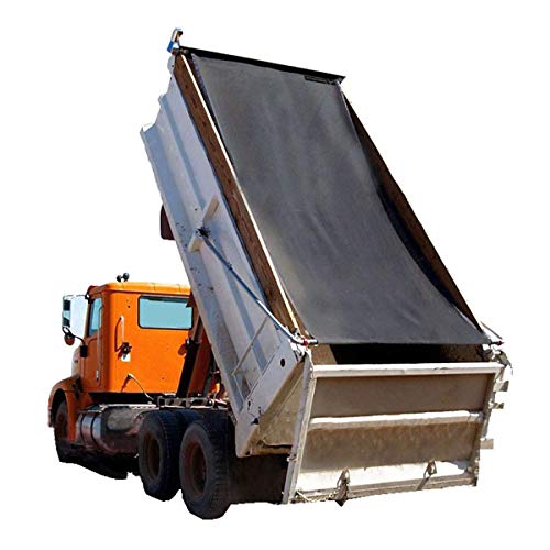 Dump Truck Mesh Tarp 8'X20' - Black Tentproinc Heavy Duty Cover With 6'' Pocket Reinforced Double Needle Stitch Webbing Ripping
