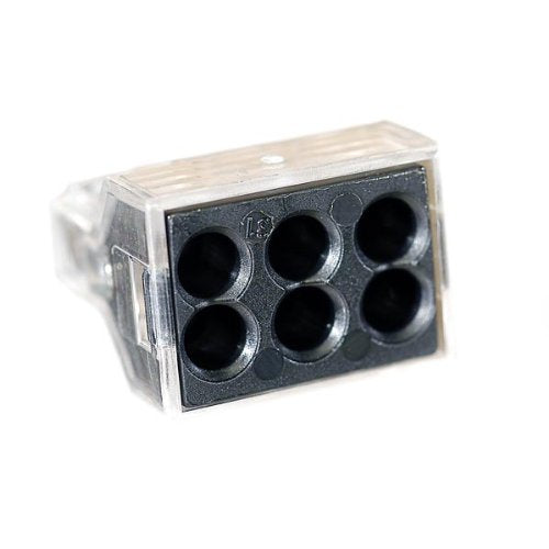 Wago 51198223 6 Conductor Push Wire Connector, Box/50