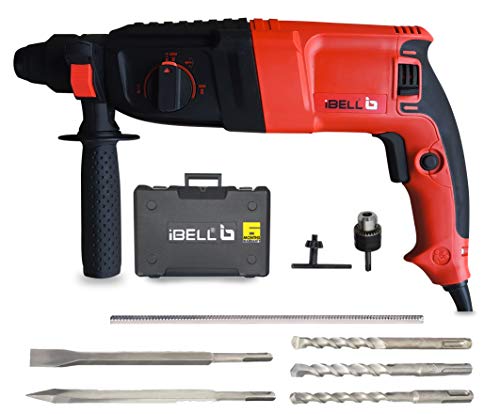 Ibell Rotary Hammer Drill Rh2624, 800W, Copper Armature, Sds Plus Chuck 26Mm, 900Rpm, Impact Energy 3J, Impact Rate 4000/Min, 3