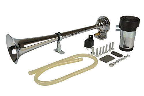 Hella 013410001 Chrome 12V Air 1-Trumpet Horn Kit (Bl)