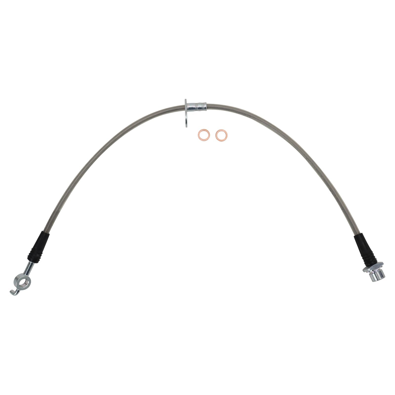 Trq Front Performance Brake Hose Set Compatible With 2003-2008 Toyota Corolla 2004-2009 Prius