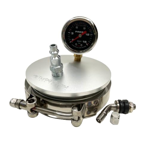 4'' Inch Boost Leak Tester End Cap With 15 Psi Boost Gauge And Tbolt Clamp - 6061 Alum