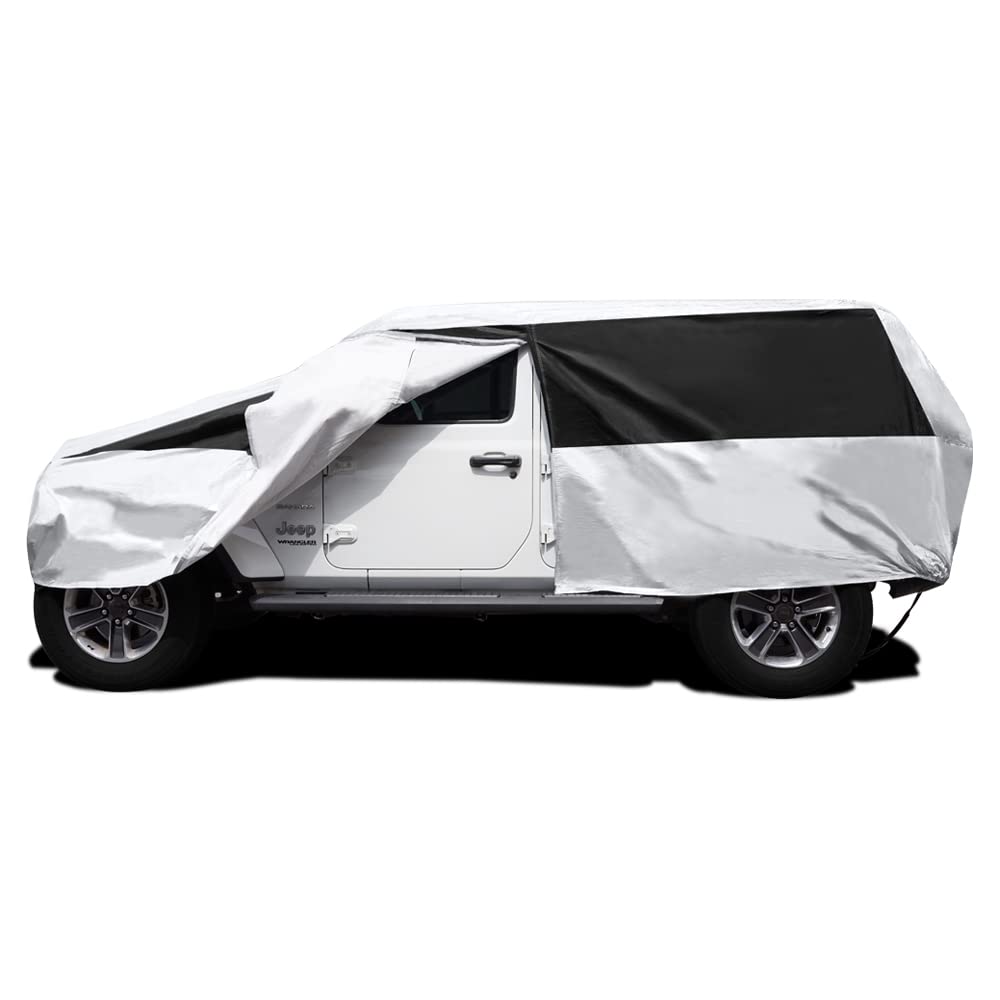 Titan Premium Multi-Layer Peva Car Cover For Wrangler 4-Door Suvs 164-184''. Waterproof, Uv Protection, Anti-Scratch Protective
