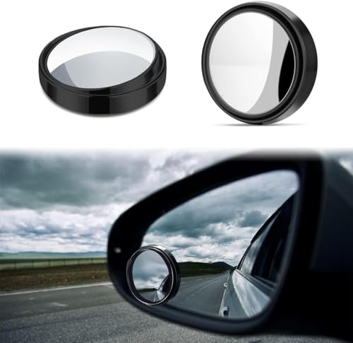 Even 2 Round Hd Glass Convex 360 Wide Angle Side Rear View Mirrors, Pack Of 2, For Cars, Suvs, And Trucks
