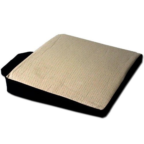 Yupbizauto New Breathable Comfortable Ergonomic Wedge Car Seat Office Chair Back Support Cushion (Tan Syn Leather)