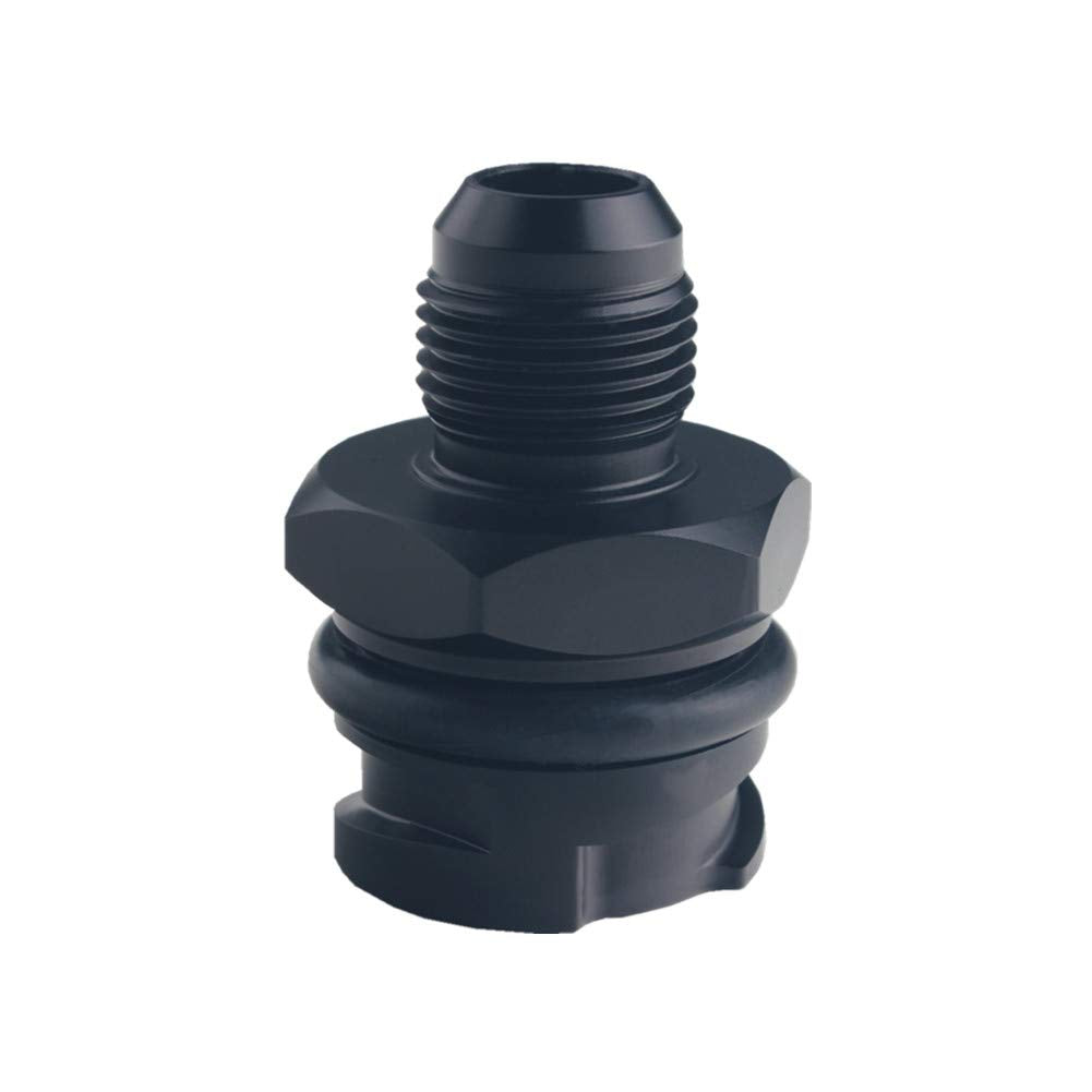 DEWHEL LSX LS1/LS6/LS2/LS3/LS7 Billet Black Valve Cover Oil Cap w/ -10 an Fitting Compatibility