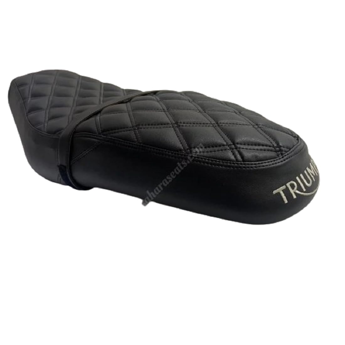 Sahara Seats Triumph Speed 400 Quilted Bench Vegan Leather Cushion Seat Cover for Motor Bike Black