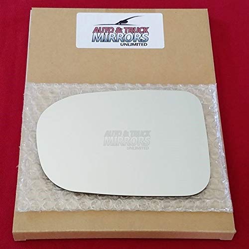 Mirror Glass + Full Size Adhesive Pad For 2014-2015 Honda Civic Driver Side Replacement (2014 2015 14 15)