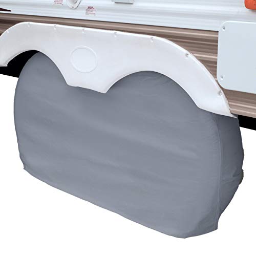 Classic Accessories C1H1041001 Rv Dual Axle Wheel Cover, Grey, 30''