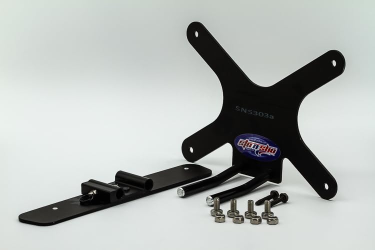 STO N SHO Front License Plate Bracket for 2021-2025 BMW M3/M4, Aluminum, Black, Compatible with Driver Assist (SNS288a)