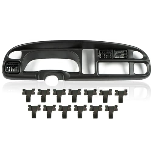 Pit66 Dash Board Bezel Cover Compatible With 1998-2002 Dodge Ram 1500 2500 3500/1998-2002 Dodge Ram 2500 3500Instrument Panel Co