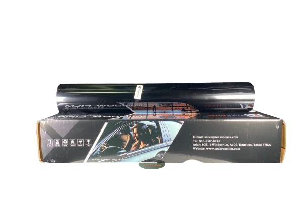 Rockrose Charcoal 2Ply Premium Carbon 5% Vlt Car Tint 20 In X 15Ft Professional Window Tint Heat, Uv, And Irr Block Tint For Car