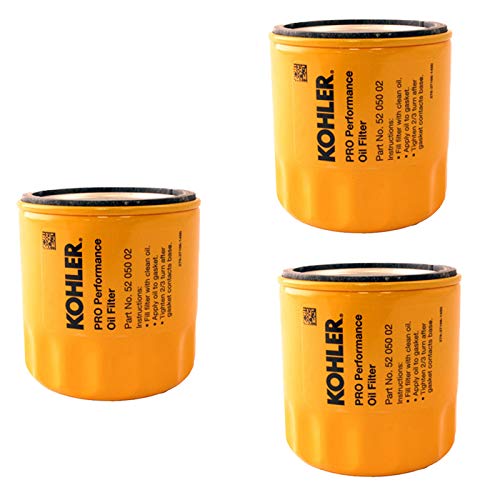 Kohler 52 050 02-S Engine Oil Filter Extra Capacity For Ch11 - Ch15, Cv11 - Cv22, M18 - M20, Mv16 - Mv20 And K582 (Pack