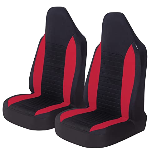 Autoyouth Car Seat Covers - Achieve The Perfect Combination Of Style And Protection With Universal Fit For Sedan, Truck, Suv - Black Red
