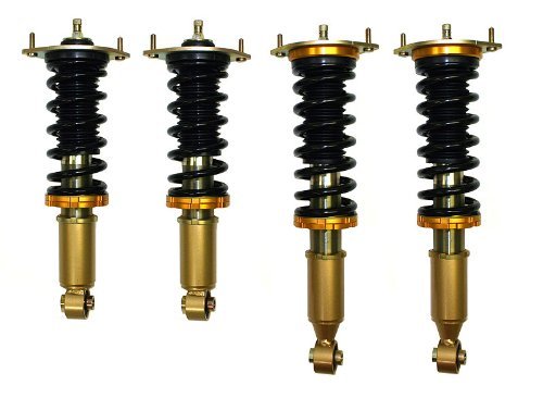 Yonaka Compatible With 1989-1998 Mazda Miata Mx5 Mx-5 Spec 2 Full Coilovers Adjustable Dampening Suspension Shocks Springs Struts