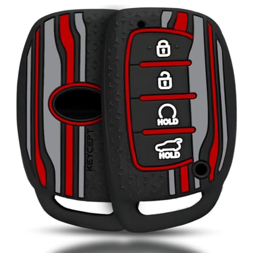 Keycept Tristar Key Cover For Hyundai Creta | Venue | Alcazar | I20 | Tucson | N Line | Ev And Facelift Models For 4 Buttons Sma