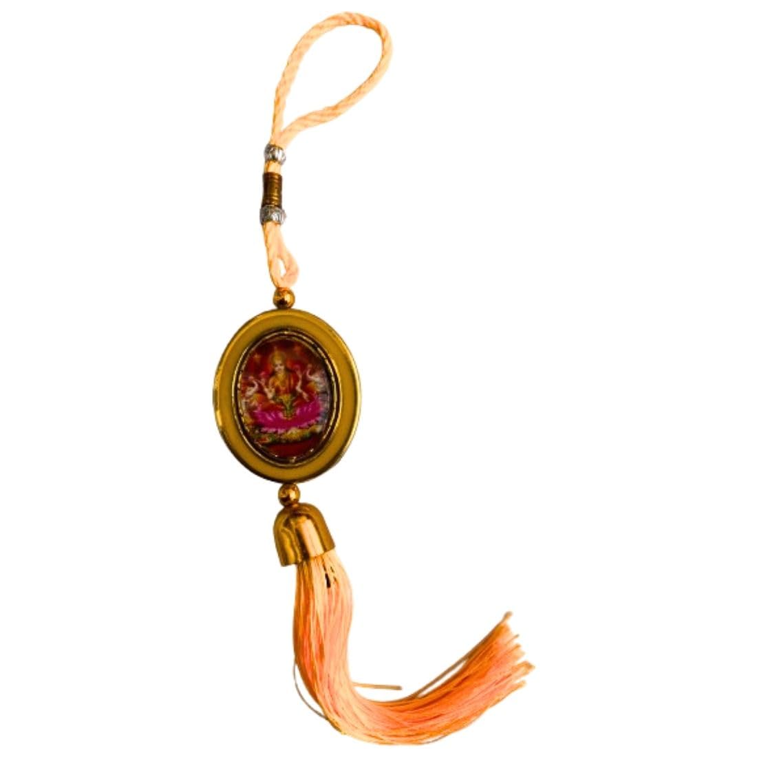 Wheelyfine Car Dashboard Hanging God Idol Locket | Multi-Purpose Decorative Hanging (Ganesh & Laxmi)