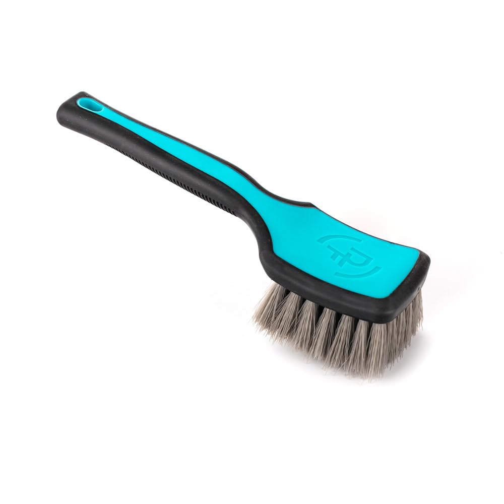 Detail Factory - Progrip Xl Tire Brush - Ergonomic Progrip Handle - Stiff Synthetic Bristles To Cut Through Grime - Octane Ripti