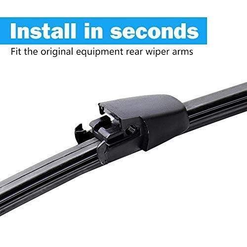 Rear Wiper Blade,ASLAM 15G Rear Windshield Wiper Blades Type-E for Original Equipment Replacement,Exact Fit(Pack of 2)