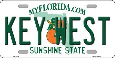 Key West Florida Novelty Metal License Plate Tag Lp-6010