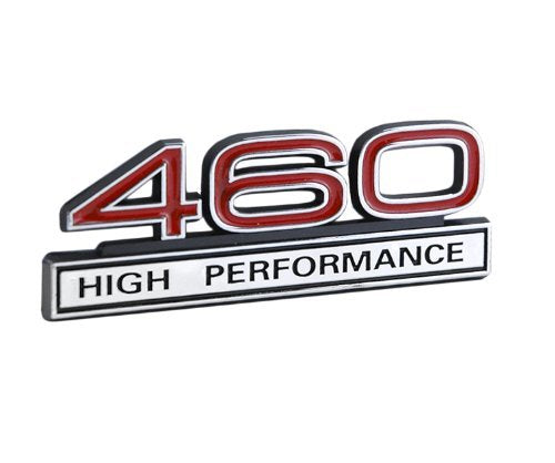 460 7.5L Engine High Performance Emblem With Red & Chrome Trim