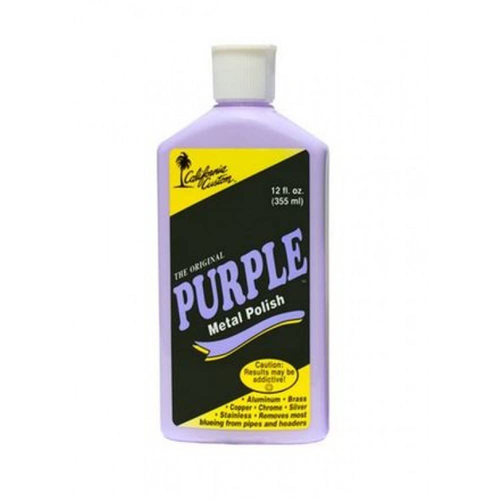 California Custom Products - The Original Purple Metal Polish, No Silicone, Body Shop Safe, Great For Aluminum, Brass, Copper, C