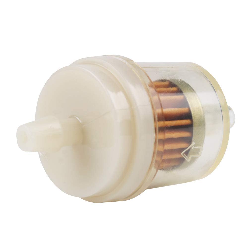 Alonegoer 6Pcs Universal 1/4 Fuel Filter With Line Clamp For Motorcycle Dirtbike Atv Moped Scooters Kawasaki Kohler Lawnmower Tr