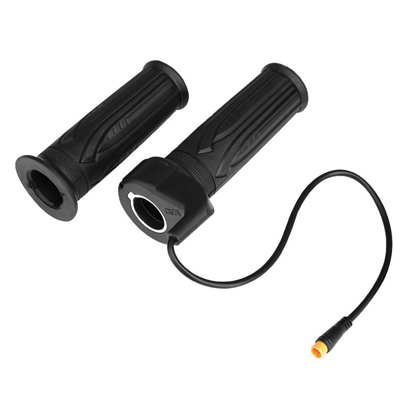 Hebuck EBike Throttle Grip, 20X Full Twist Throttle Ebike Handlebar Grips with Waterproof Joint EBike Scooter Speed Full Twist T