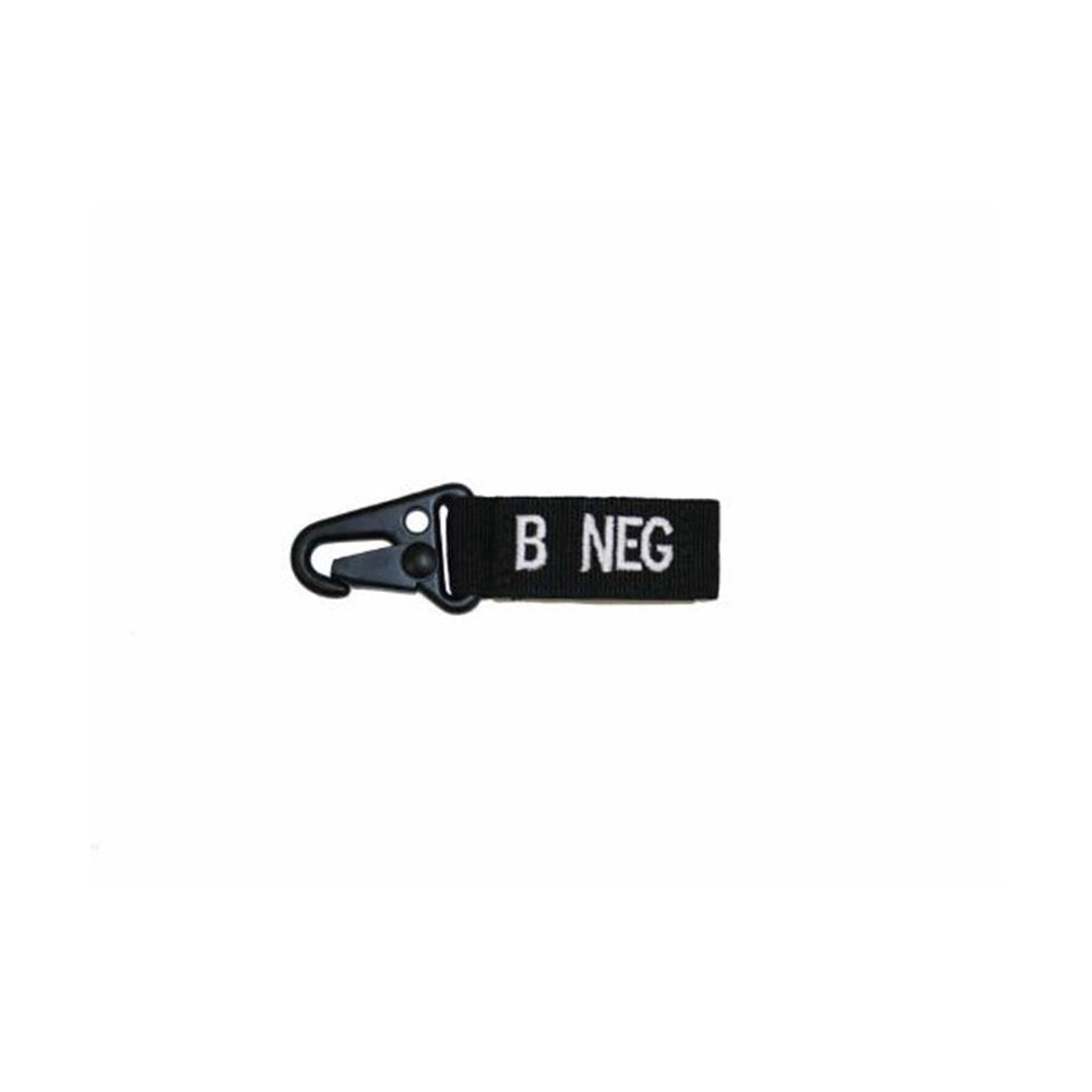 Condor Outdoor Cop-239B-002 B Negative Blood Type Key Chain44; Black