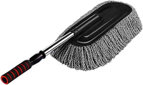 Houvida Super Soft Microfiber Car Duster Brush For Exterior Interior Cleaner With Extendable Handle (Microfiber Mop Duster, Dust